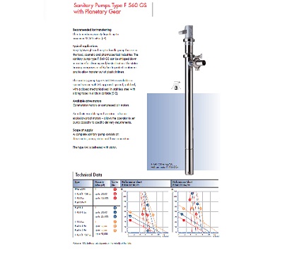 F560GS sanitary progressive cavity pump
