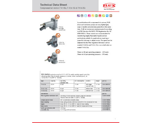 Compressed Air Motor F416 Ex